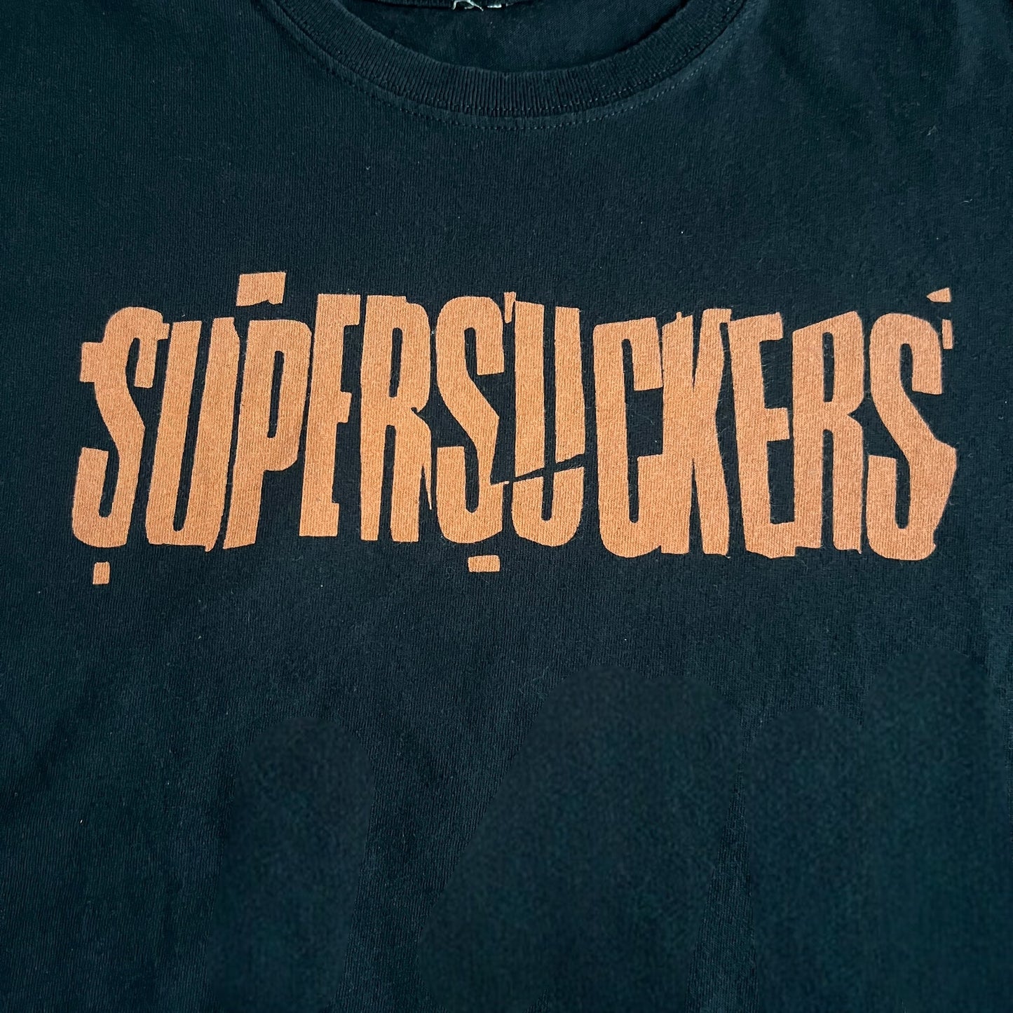 Supersuckers Band  - Black with Orange Logo T-Shirt Size Large