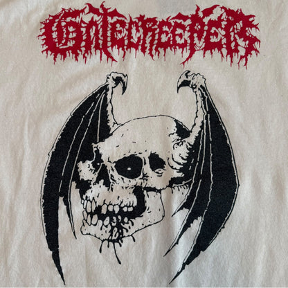 Gatecreeper Band Winged Skull White T-Shirt Size XL