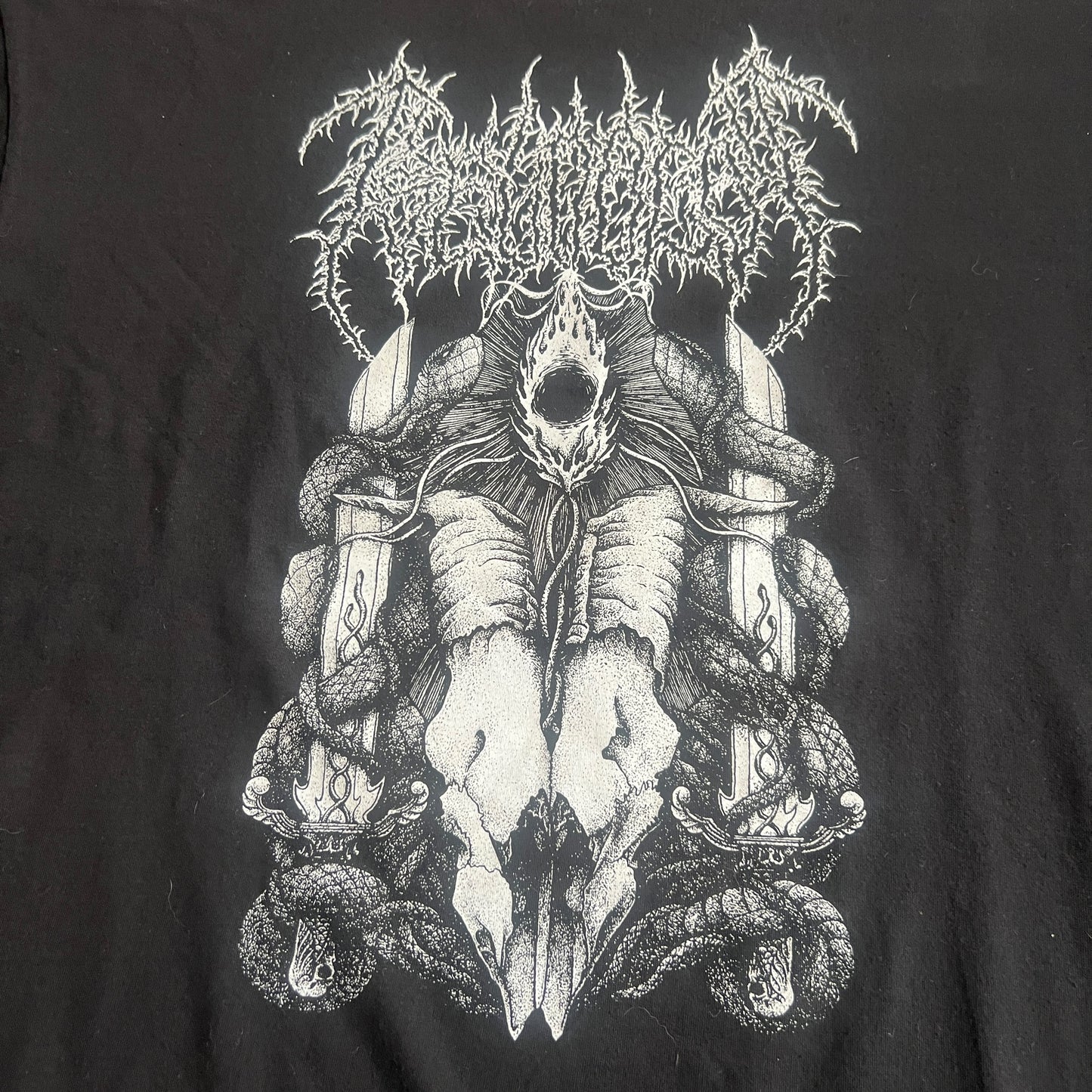 Pseudogod Band Black Flames Of Blasphemy II Black Mass 2011 T-Shirt Size XL