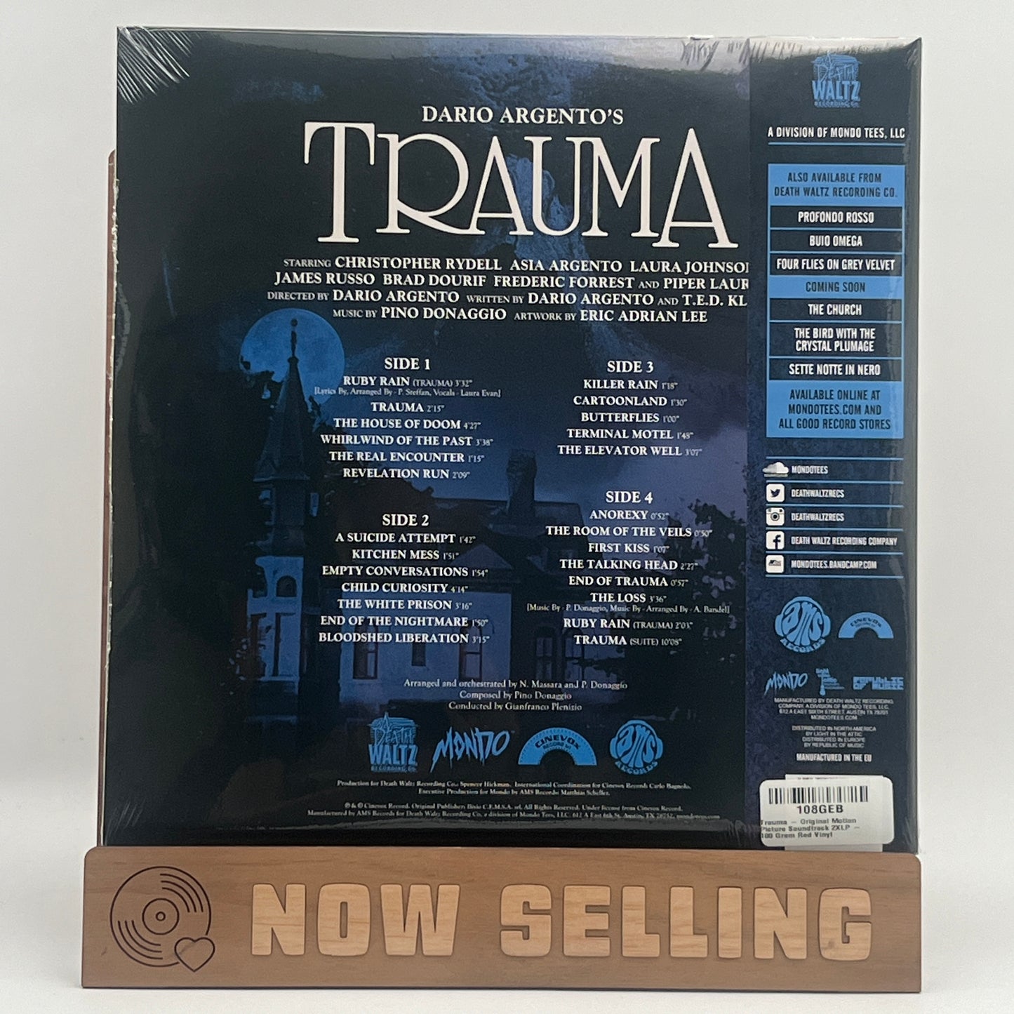 Trauma Soundtrack Vinyl LP Red SEALED Pino Donaggio Mondo Death Waltz