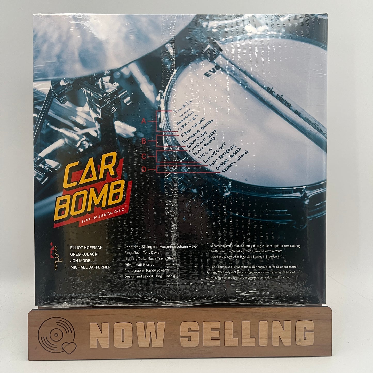 Car Bomb - Live In Santa Cruz Vinyl LP Blood Orange SEALED includes free sticker!