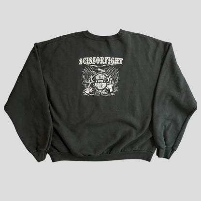 Scissorfight Victory Over Horseshit Crewneck Sweatshirt Black Size L