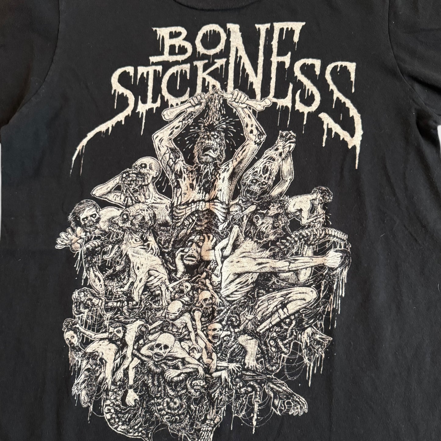 Bone Sickness Band T-Shirt Size S Death Metal Grindcore