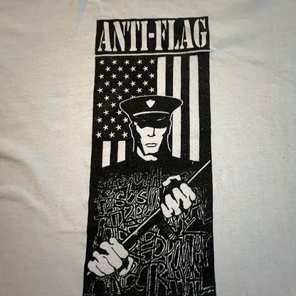 Anti-Flag Band Your Silence Will Not Protect You Vintage White T-Shirt Size XL