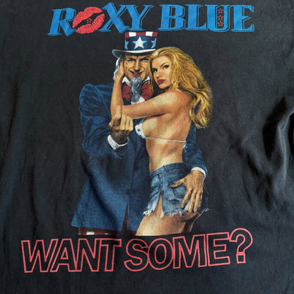 Roxy Blue Band Want Some 92 Tour T-Shirt Size XL Y2K