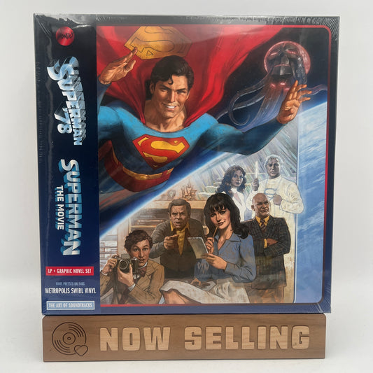 Superman The Movie Soundtrack Vinyl LP Metropolis Swirl SEALED Collector’s Box Set