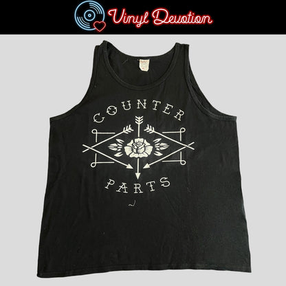 Counterparts Band Arrows + Rose Tank Top Size XL