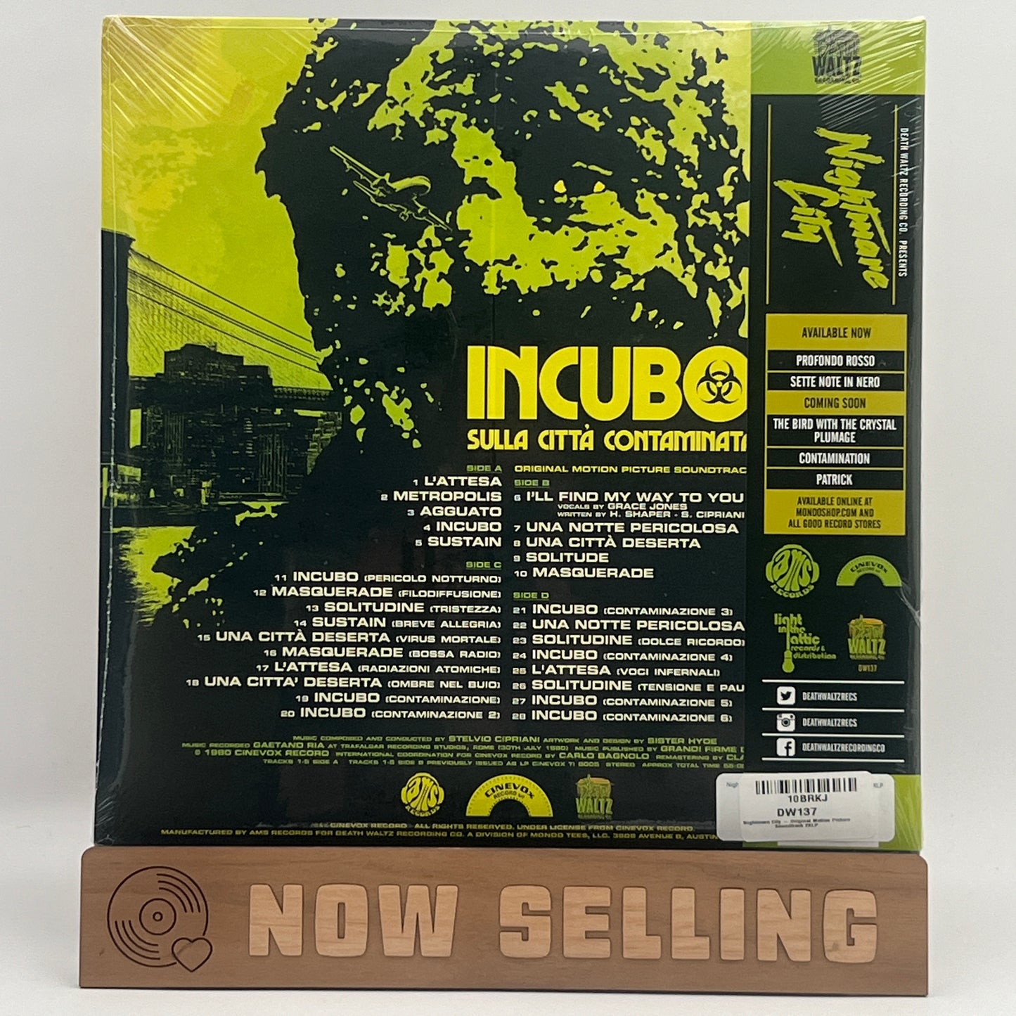 Nightmare City Soundtrack Incubo Sulla Città Contaminata Vinyl LP SEALED Mondo Death Waltz