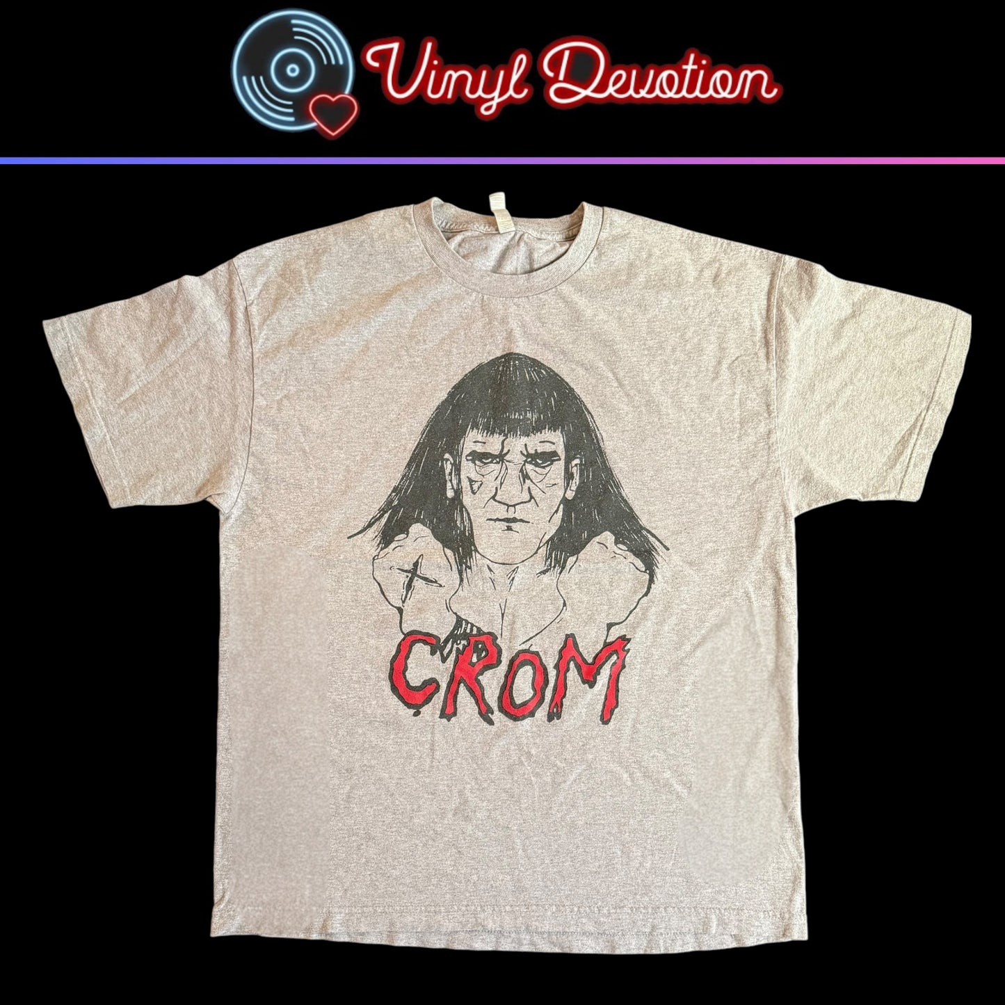 Crom Band U.C. Gray T-Shirt Size XL Thrash Grindcore