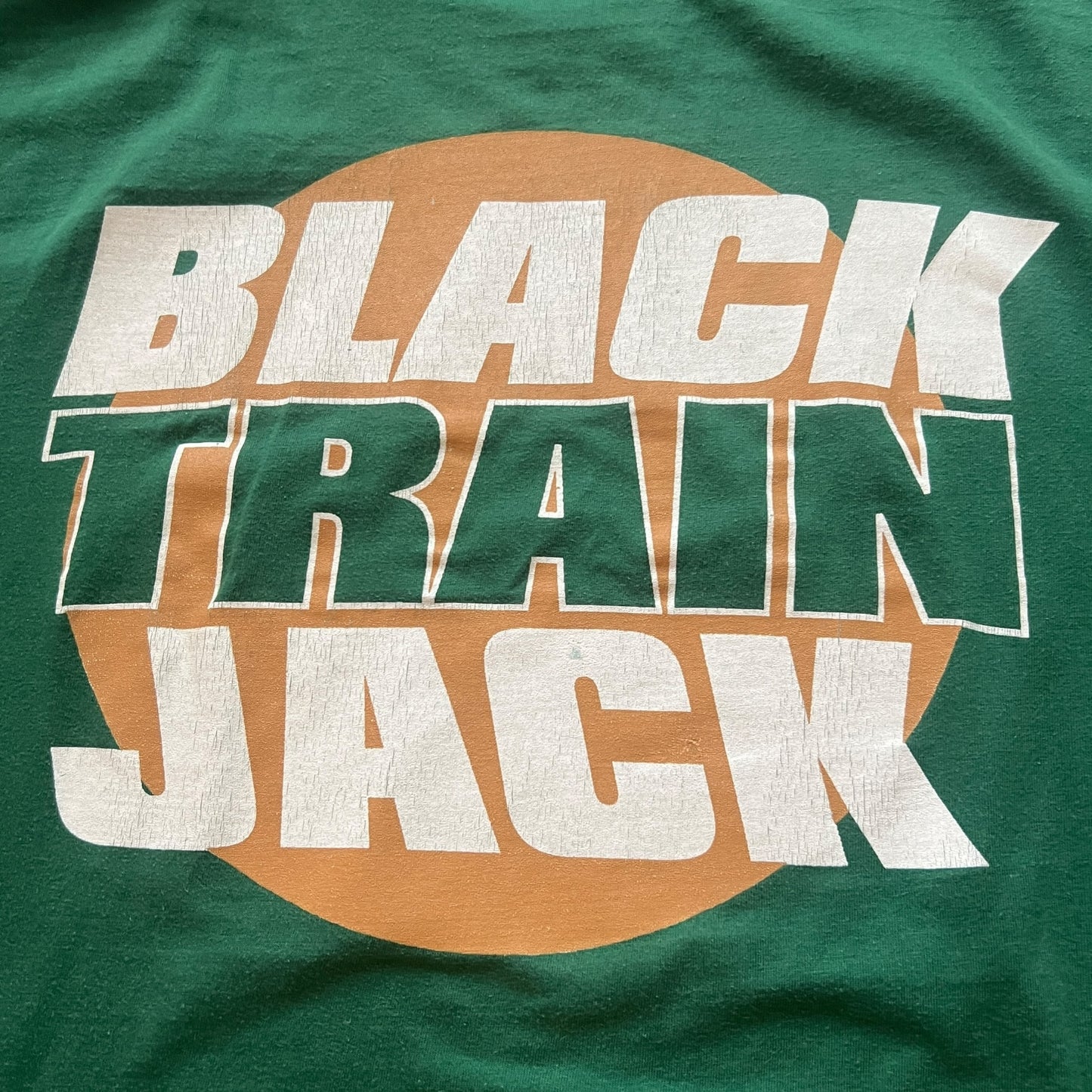 Black Train Jack Band Vintage 90s Green T-Shirt Size XL NYC Punk