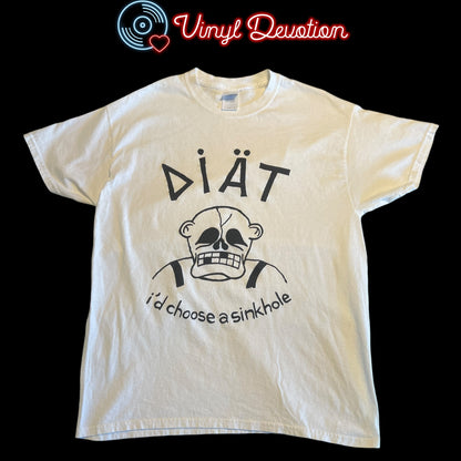 Diat Band I'd Choose A Sinkhole Positive Energy White T-Shirt Size L Diät