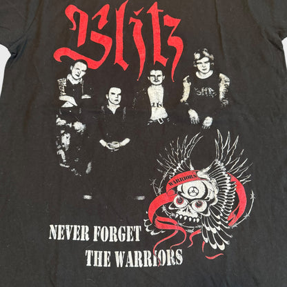 Blitz Punk Band Never Forget The Warriors T-Shirt Size S Oi