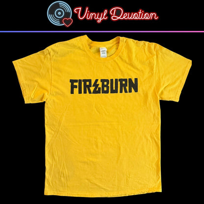 Fireburn Hardcore Band Yellow T-Shirt Size L