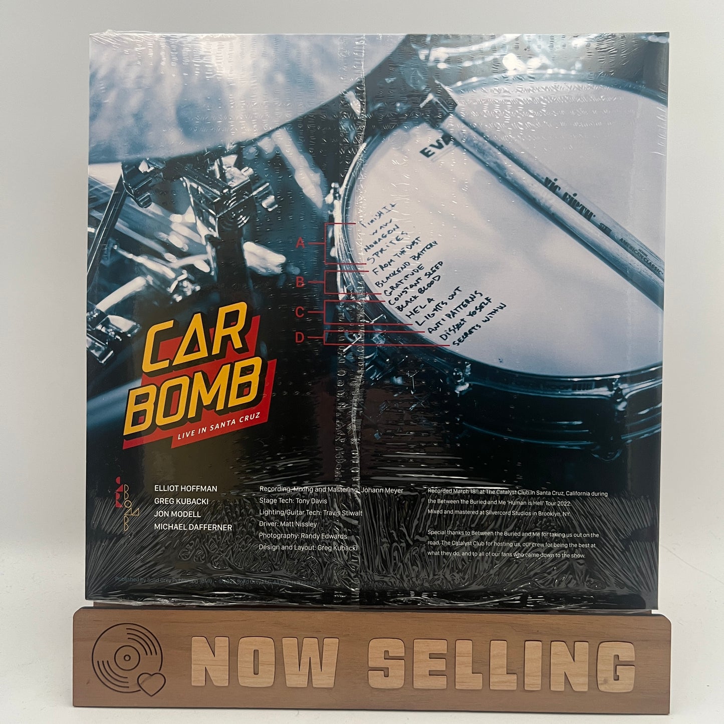 Car Bomb - Live In Santa Cruz Vinyl LP Coke Bottle Clear Yellow Smoke SEALED includes free sticker!