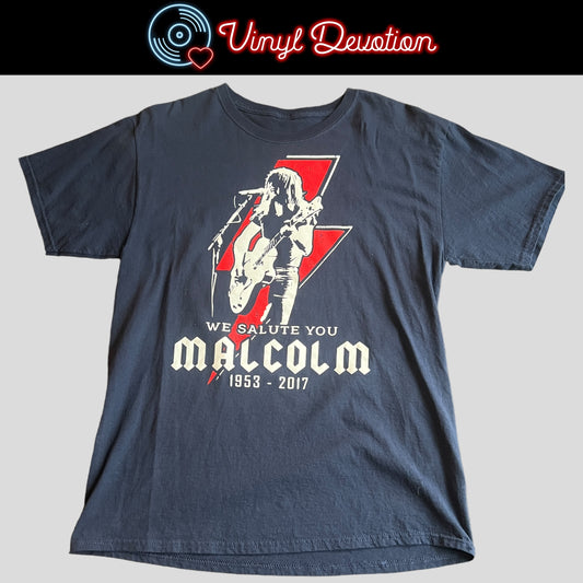 AC/DC Band Malcolm Young Tribute T-Shirt Size M