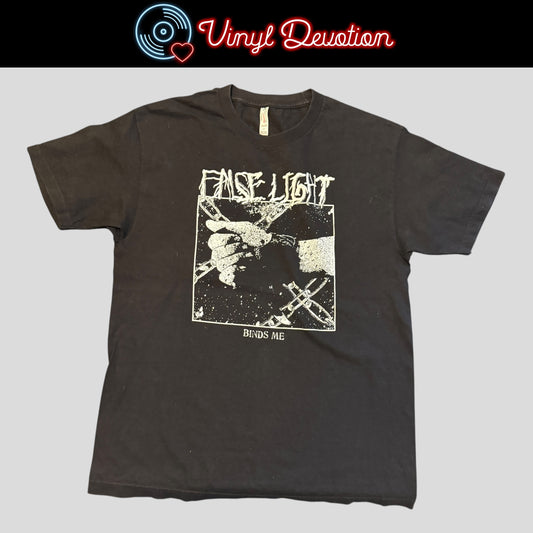 False Light Band Binds Me T-Shirt Size L Hardcore Grindcore