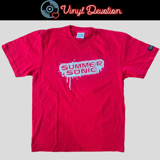 Summer Sonic Music Festival Vintage 2000 Red T-Shirt Size L