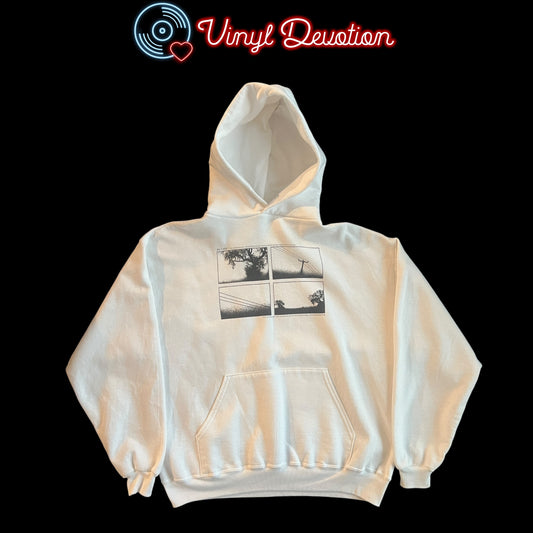 Jesu Band Silver White Pullover Hoodie Size L Godflesh Justin Broadrick