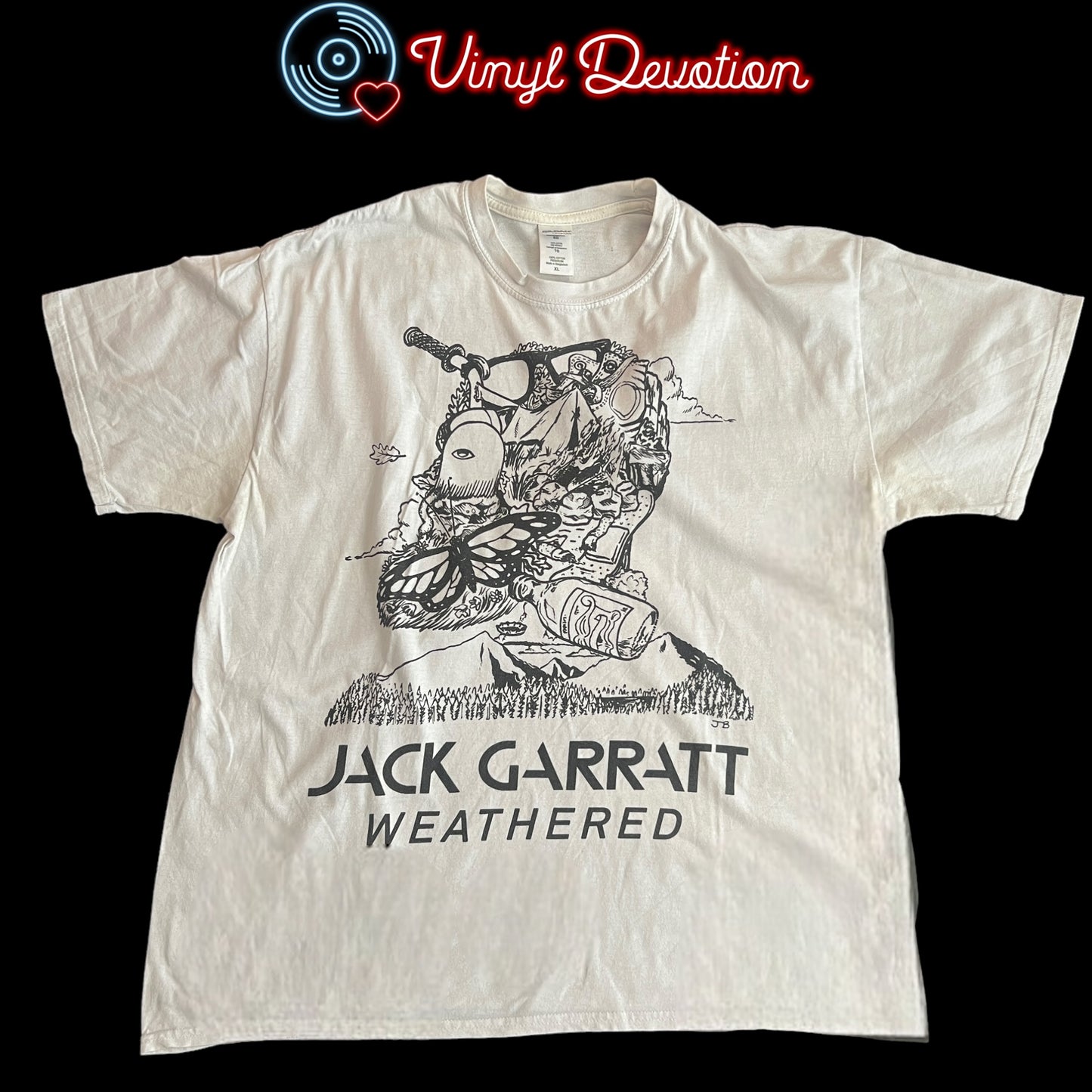 Jack Garratt Weathered White T-Shirt Size XL