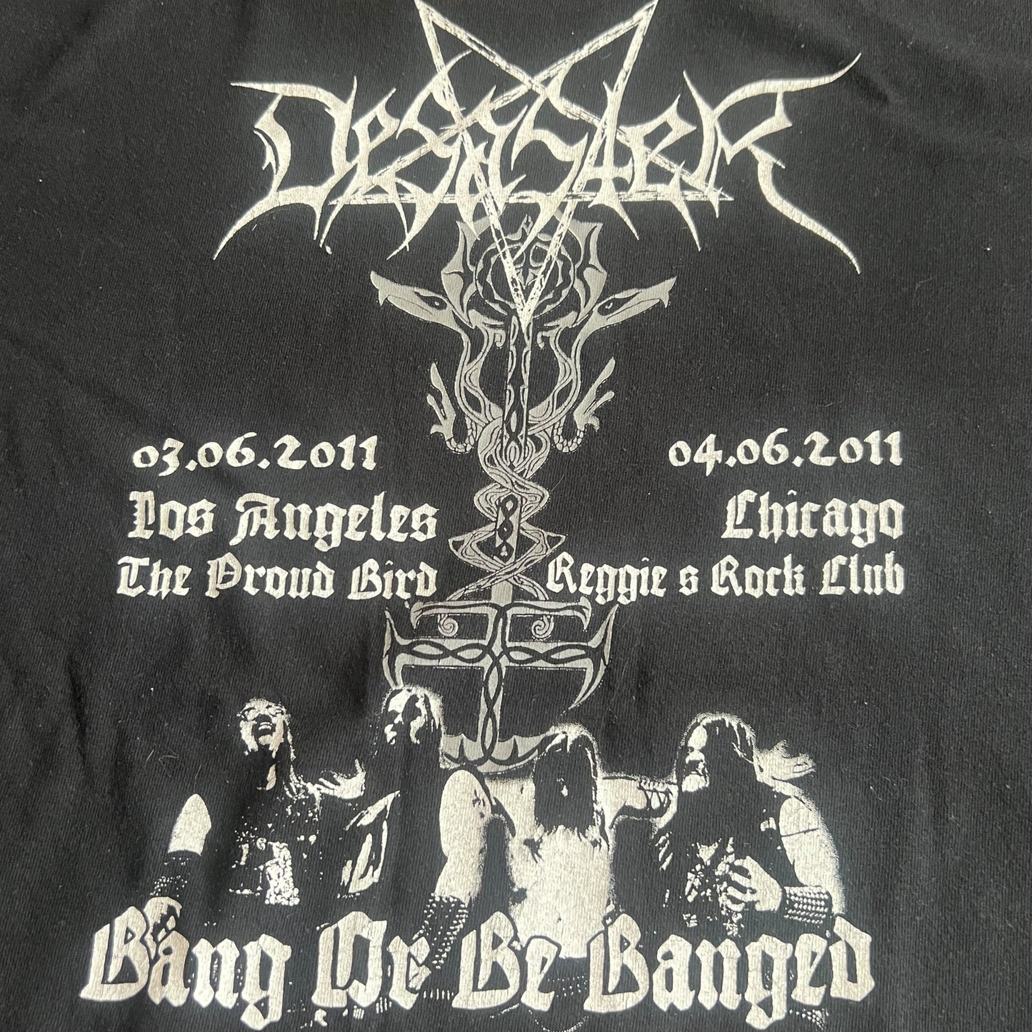 Desaster Band 2011 USA Tour T-Shirt Size L