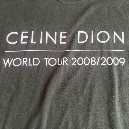 Celine Dion 2008 / 2009 Tour / Taking Chances Dark Green T-Shirt Size XL