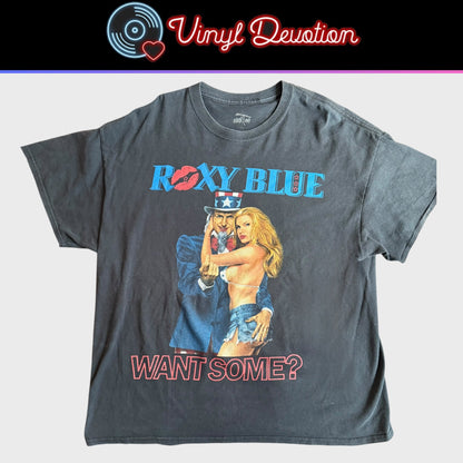 Roxy Blue Band Want Some 92 Tour T-Shirt Size XL Y2K