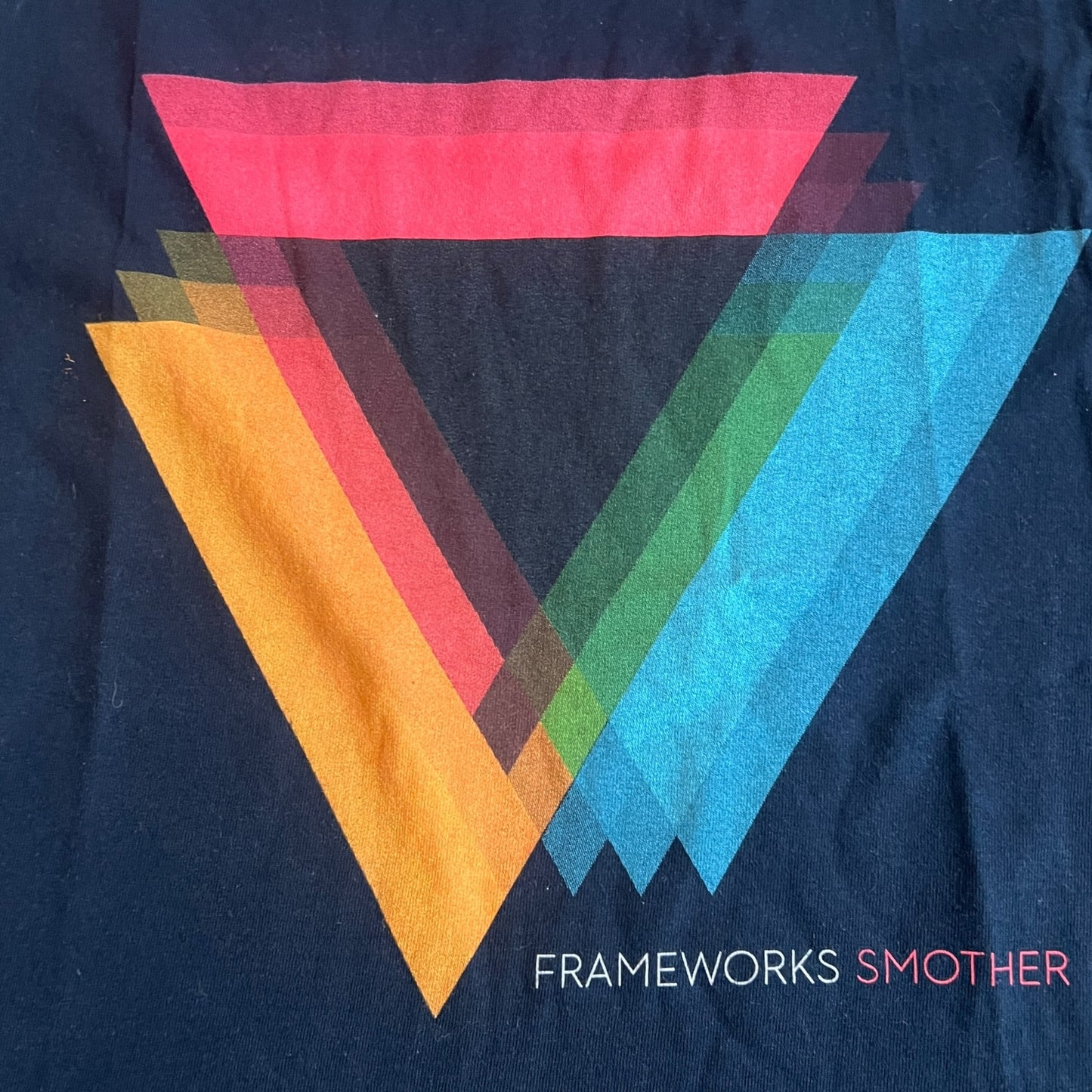 Frameworks Hardcore Band Smother T-Shirt Size XL Cut Sleeves