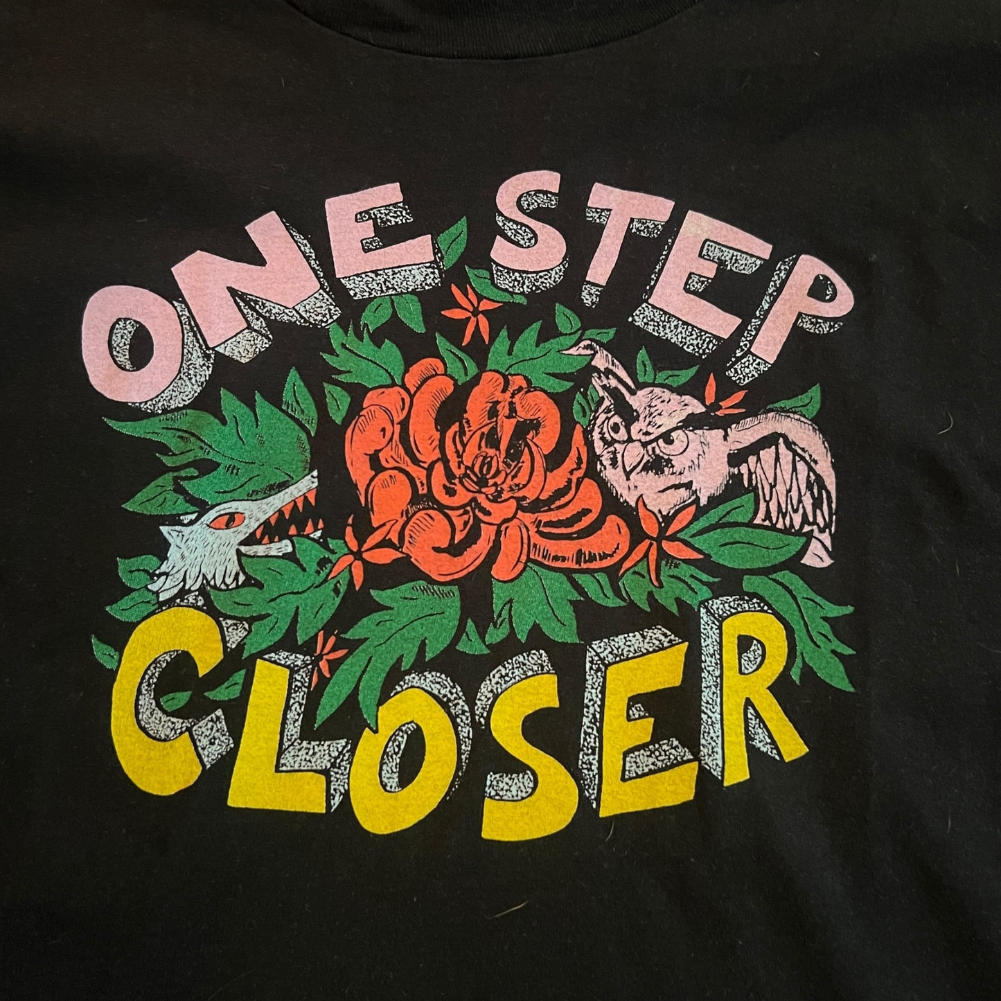 One Step Closer Hardcore Band Wolf / Owl T-Shirt Size XL