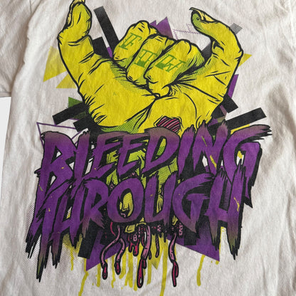 Bleeding Through Band Shredding The Gnar White T-Shirt Size M