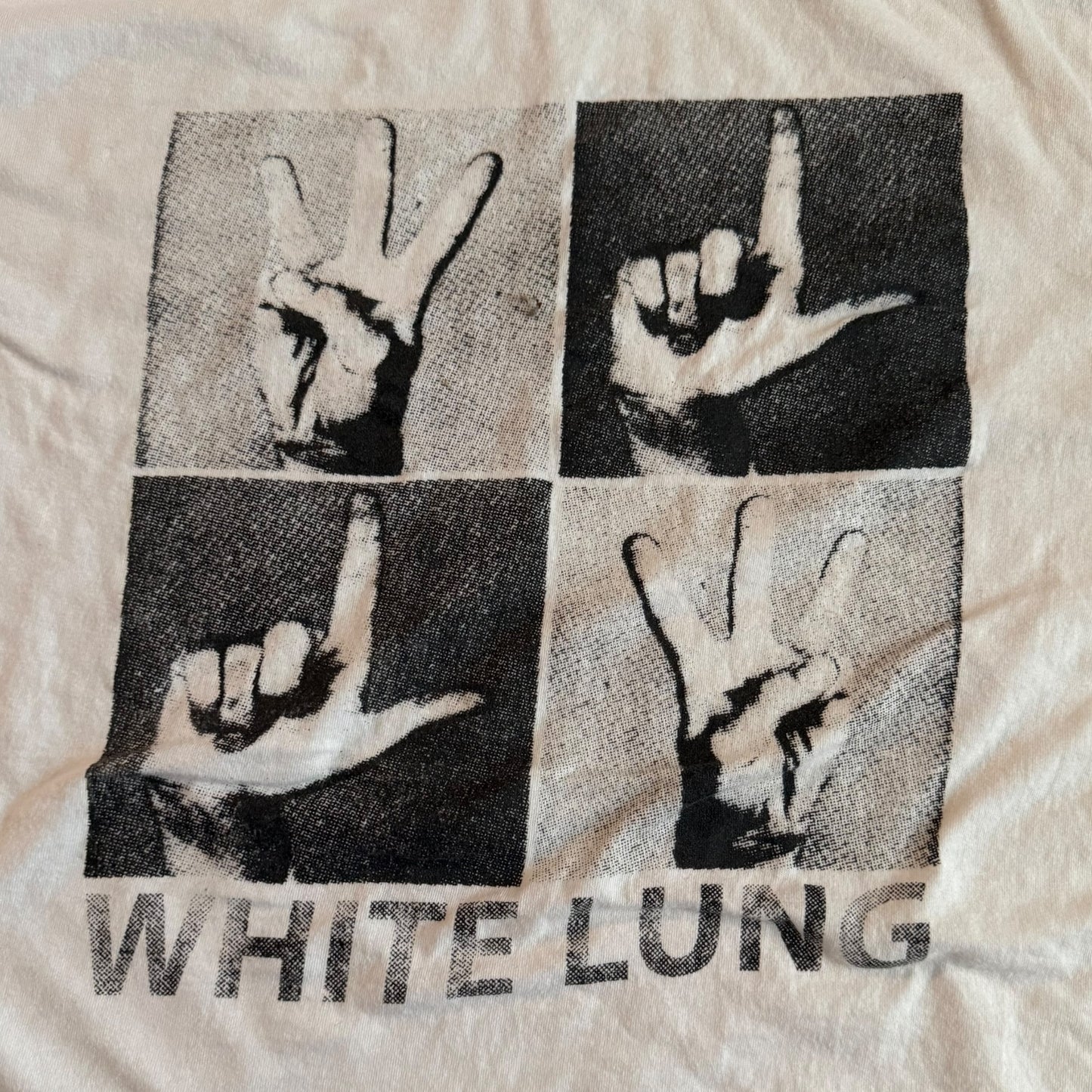 White Lung Band WLLW White T-Shirt Size M