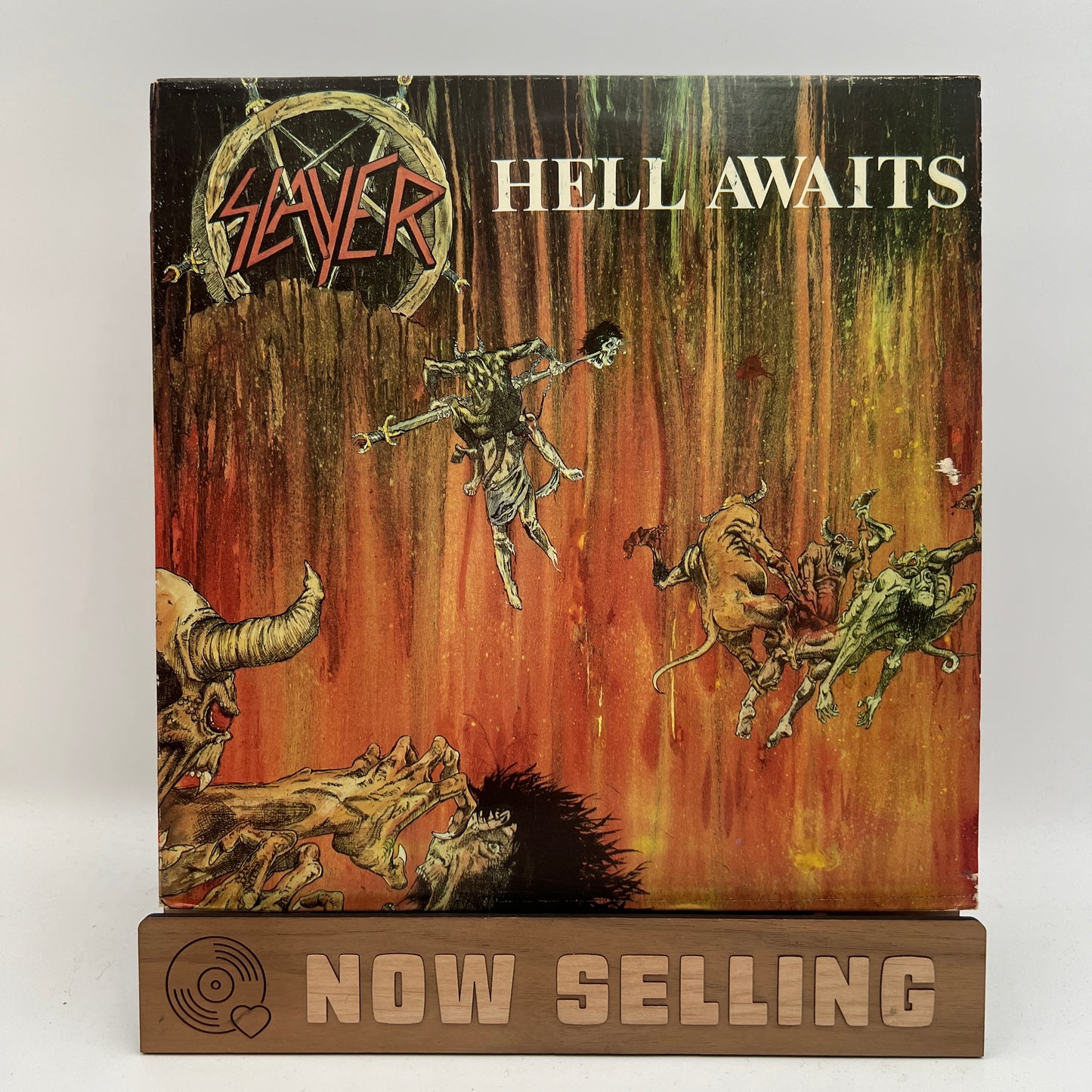 Slayer - Hell Awaits Vinyl LP Chain Labels Original 1st Press MX 8020