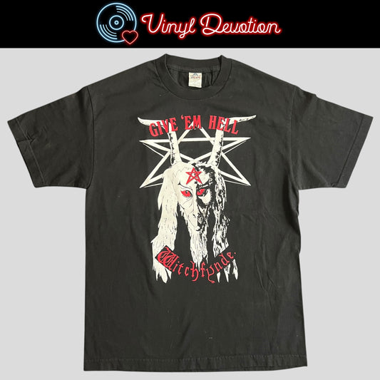 Witchfynde Band Give 'Em Hell T-Shirt Size L