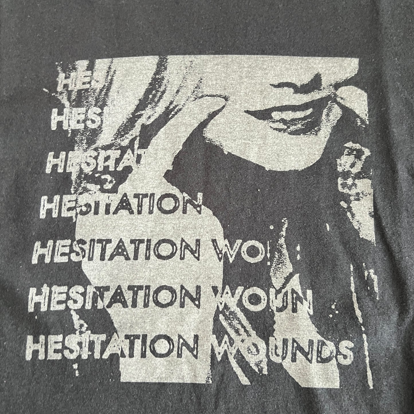 Hesitation Wounds Band Face T-Shirt Size L