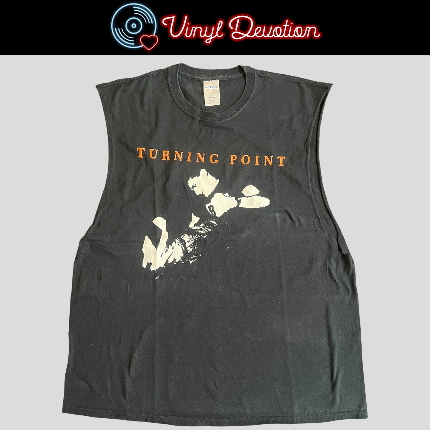 Turning Point Band It's Always Darkest Before The Dawn Black T-Shirt Size XL Cut Sleeves