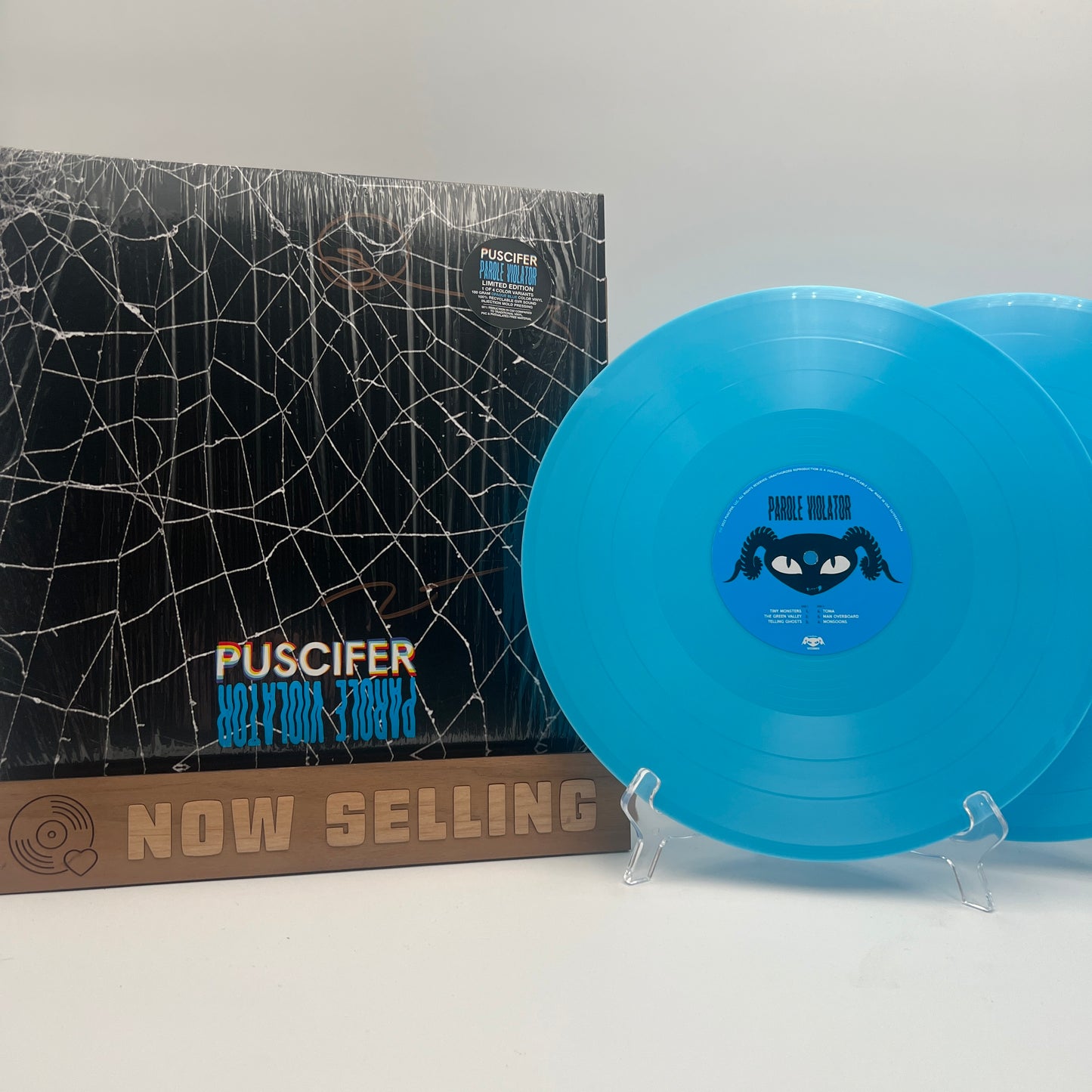 Puscifer - Parole Violator Vinyl LP Blue Opaque Signed by Carina and Mat!