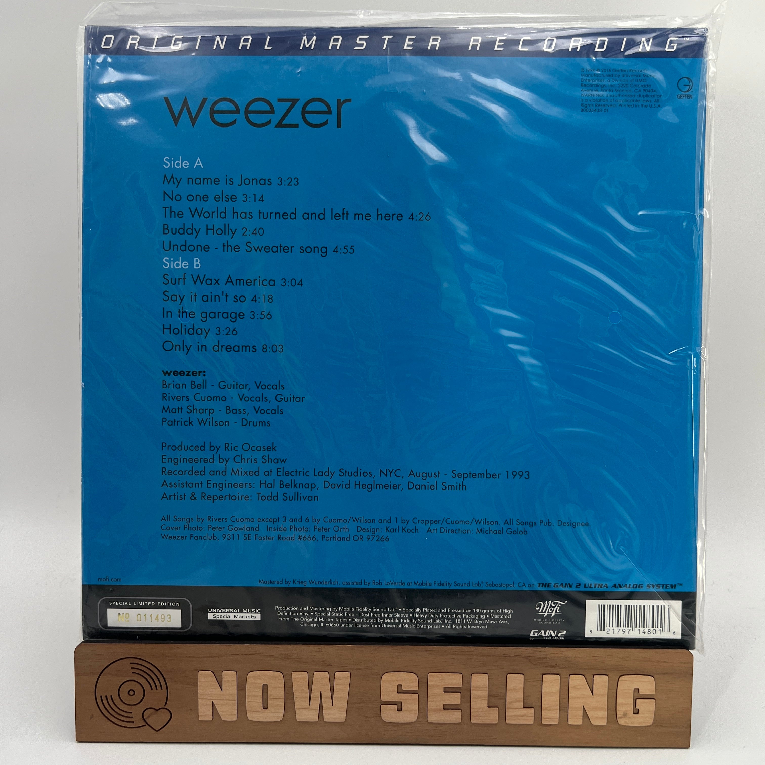 Weezer Blue Album Vinyl LP Mobile Fidelity SEALED Blue Vinyl