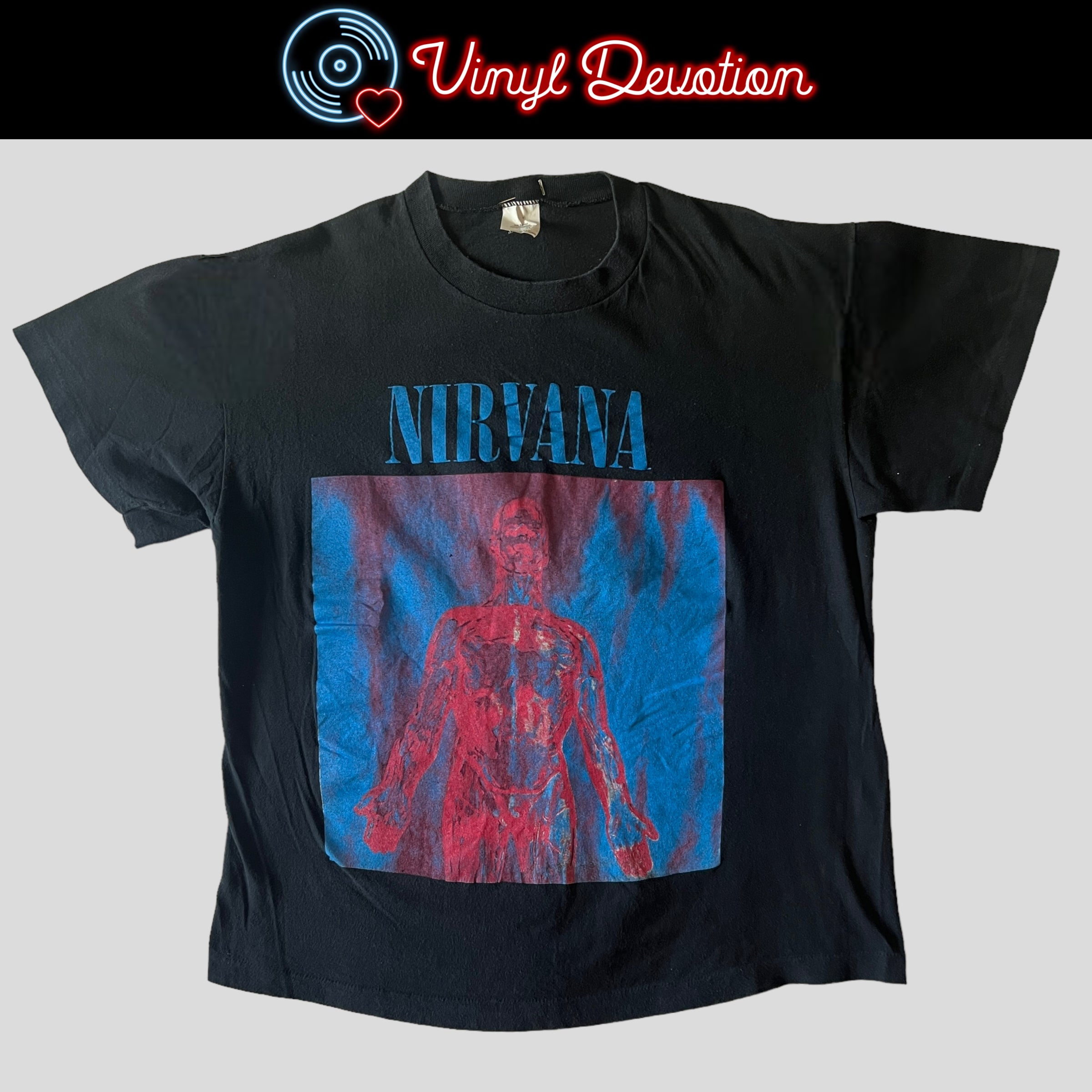 Nirvana Band Sliver 1992 Vintage T-Shirt Size XL Single Stitch